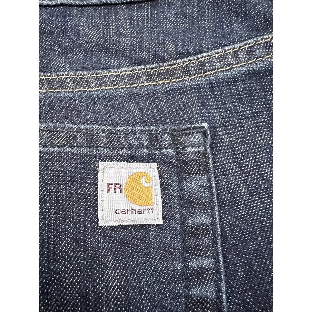 Carhartt‎ Women's Blue Jeans Original Fit CAT 2 Flame Resistant Size 18 SHORT